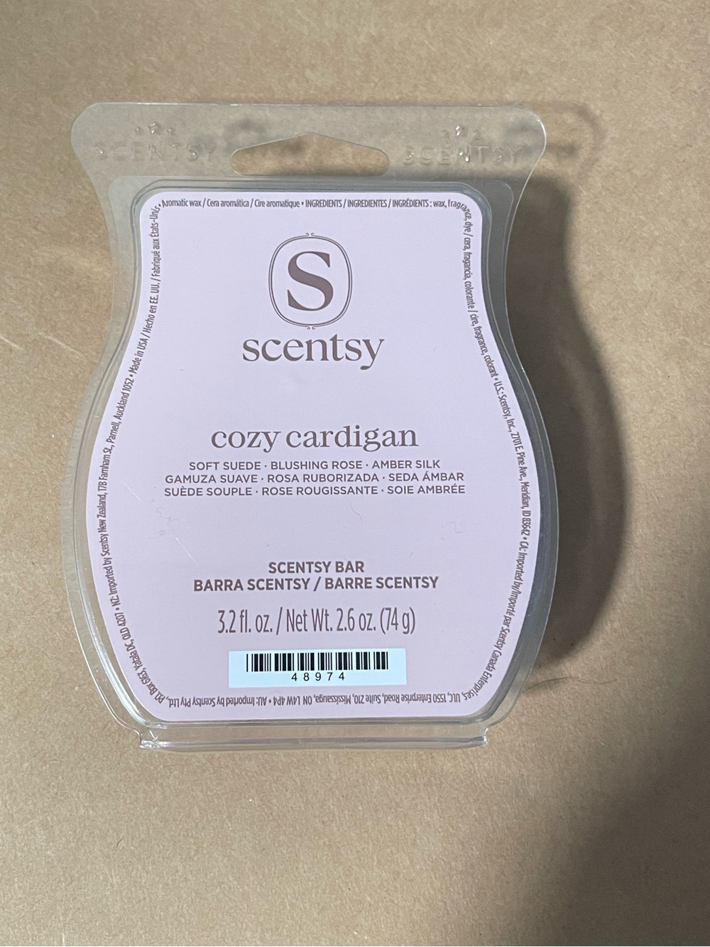 Scentsy Cozy Cardigan Wax Bar